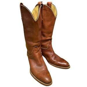 VTG Frye 6250 Brown Leather Western Cowboy Boots Women's Size 7.5